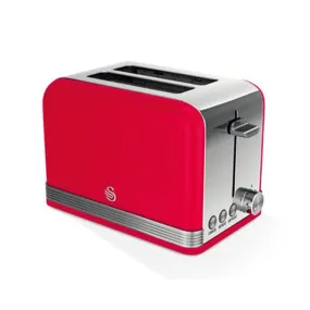 2 Slice Retro toaster | Red, Black or Grey