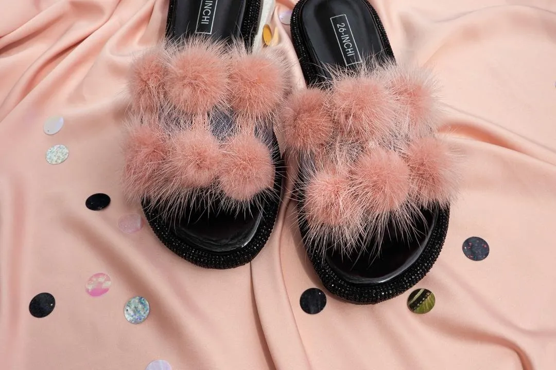 26 Mink Fur Slide