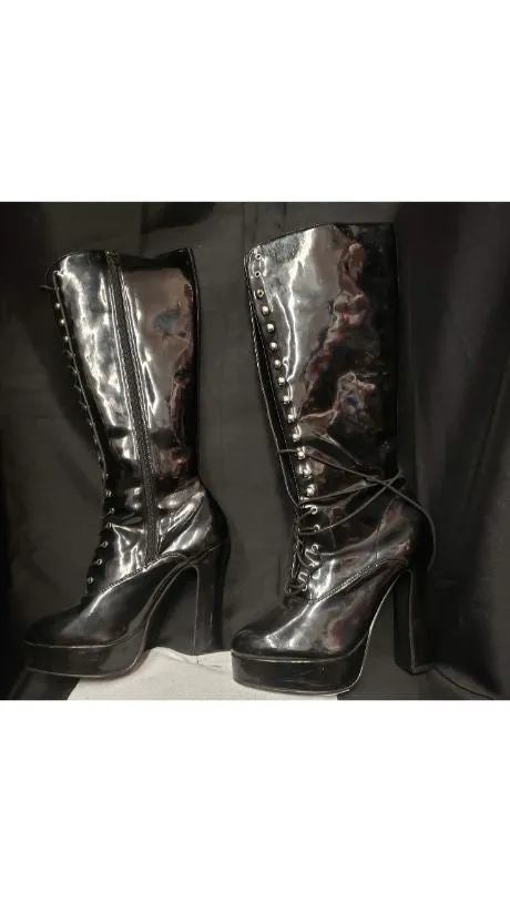 5" Electra -- Women's Granny Style Dress Boot -- Black Patent