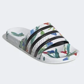 ADIDAS Women's Adilette Classic "White Floral" Slides (EE4851)