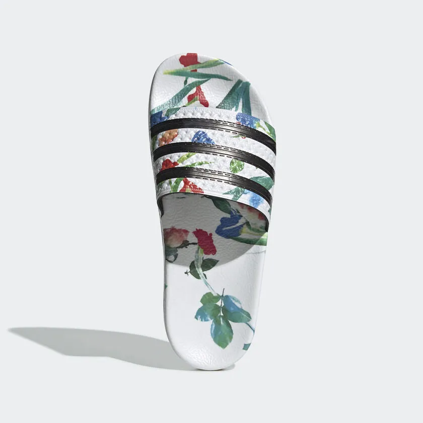 ADIDAS Women's Adilette Classic "White Floral" Slides (EE4851)