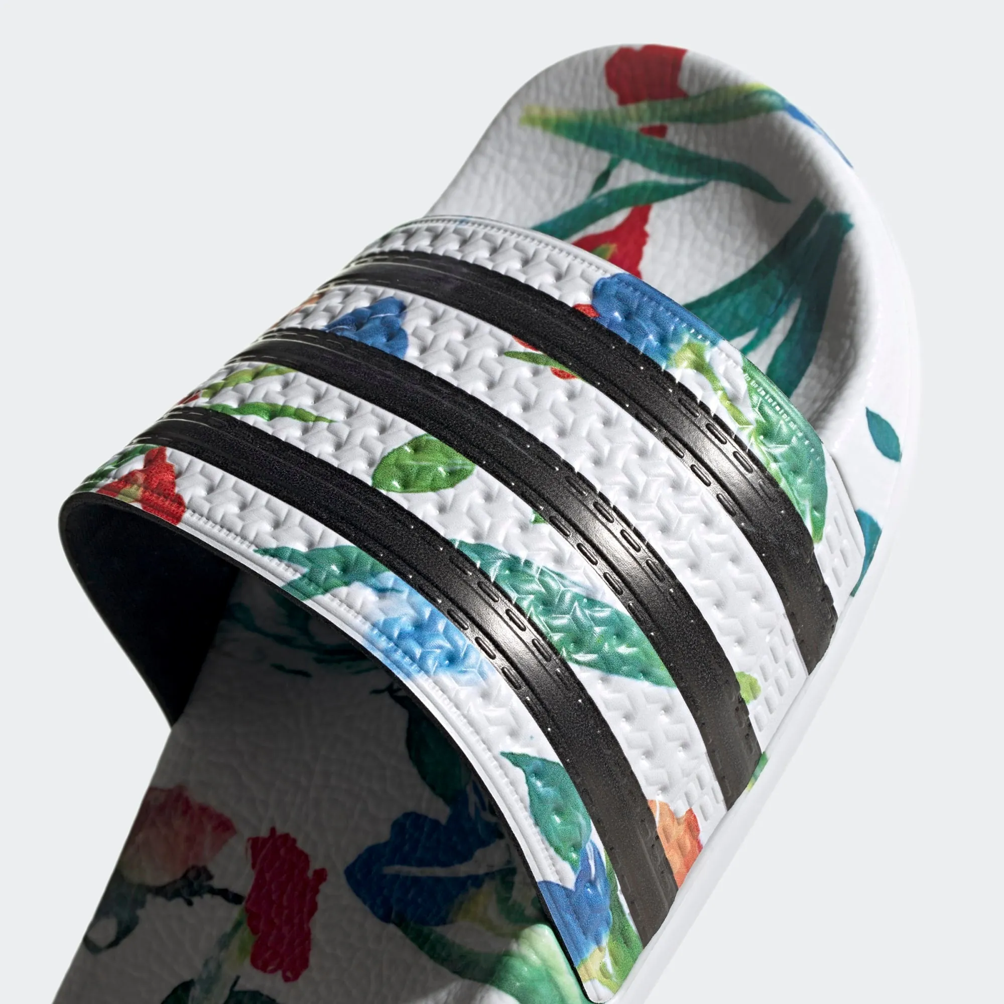 ADIDAS Women's Adilette Classic "White Floral" Slides (EE4851)
