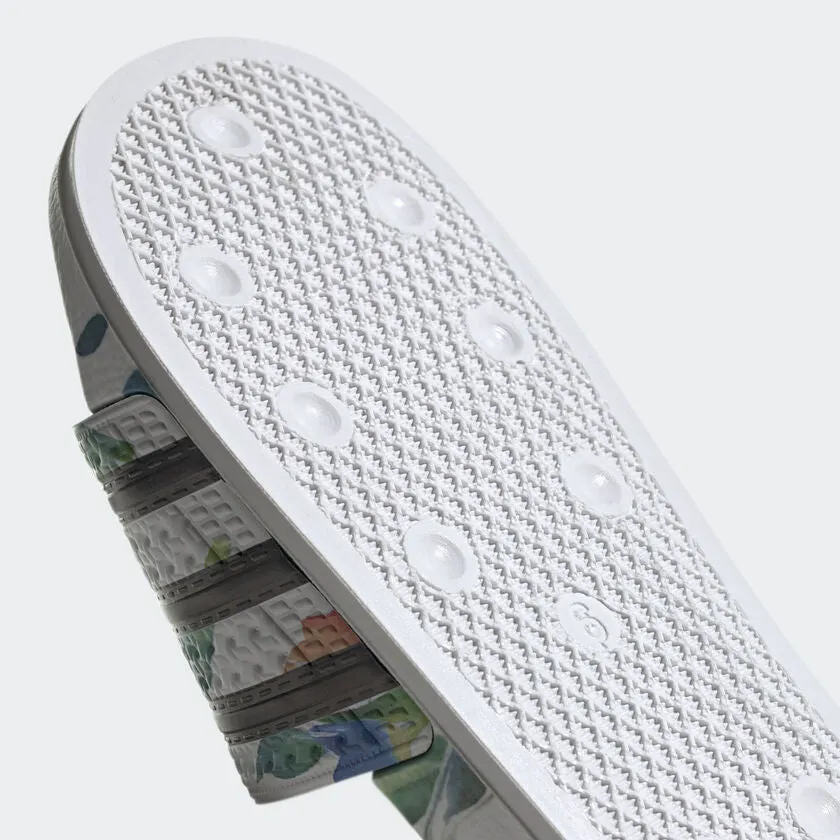 ADIDAS Women's Adilette Classic "White Floral" Slides (EE4851)