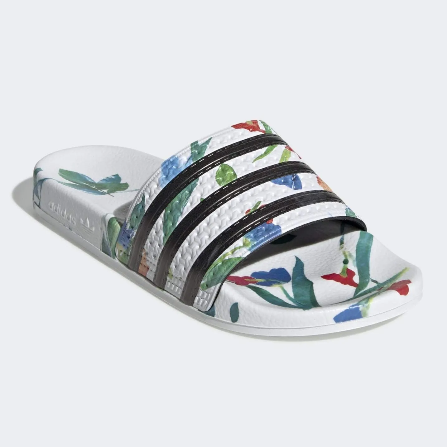 ADIDAS Women's Adilette Classic "White Floral" Slides (EE4851)