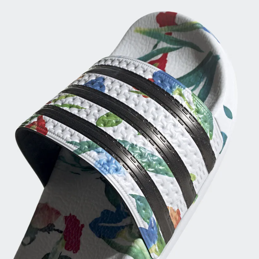 ADIDAS Women's Adilette Classic "White Floral" Slides (EE4851)