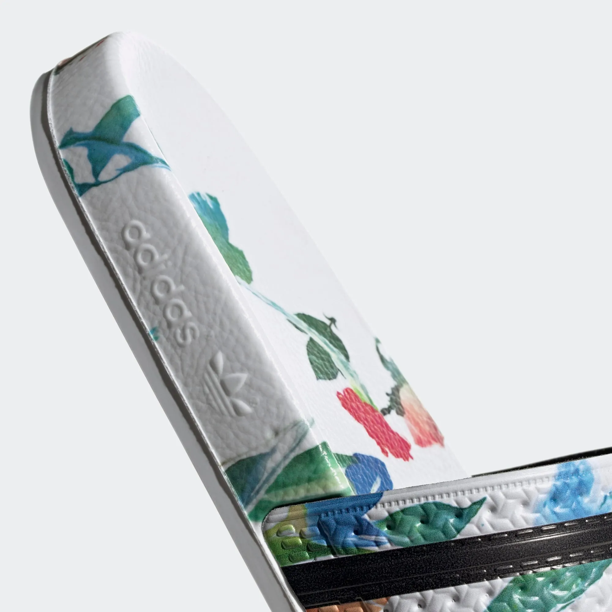 ADIDAS Women's Adilette Classic "White Floral" Slides (EE4851)