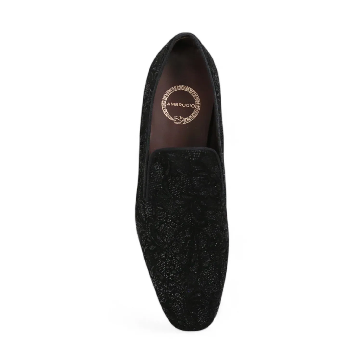 Ambrogio by Mezlan Men's Shoes Glass Suede Leather Slip-On Formal Dress Loafers (AMZ1021)