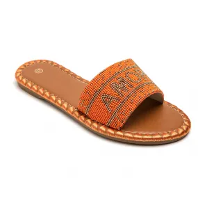 AMORE ORANGE BEAD SLIDERS