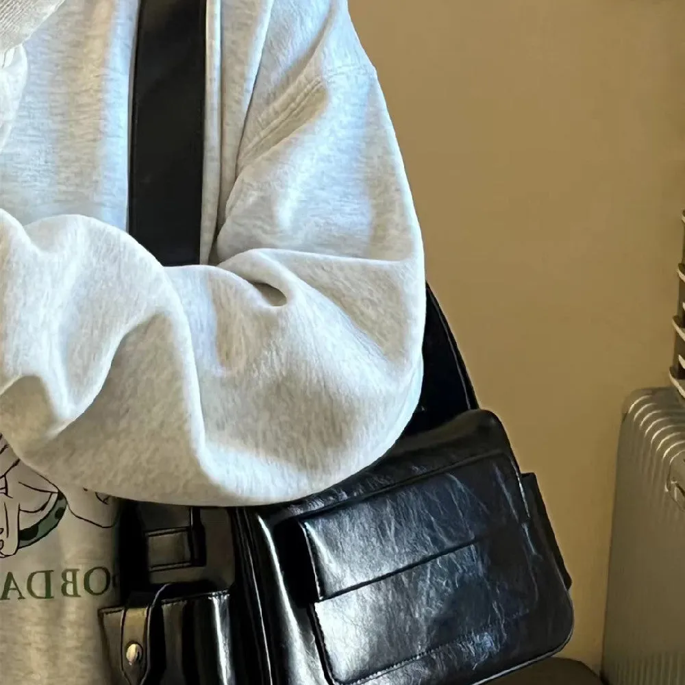 Amozae-Back To School Gifts Vintage Pu Leather Crossbody Bag