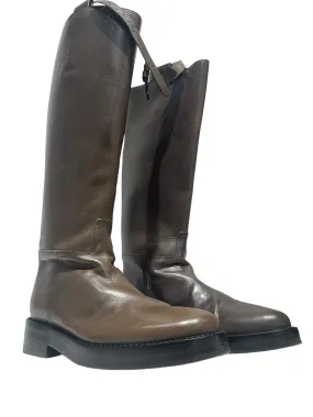 ANN DEMEULEMEESTER/Boots/US 7/Leather/BRW/RIDER BOOTS