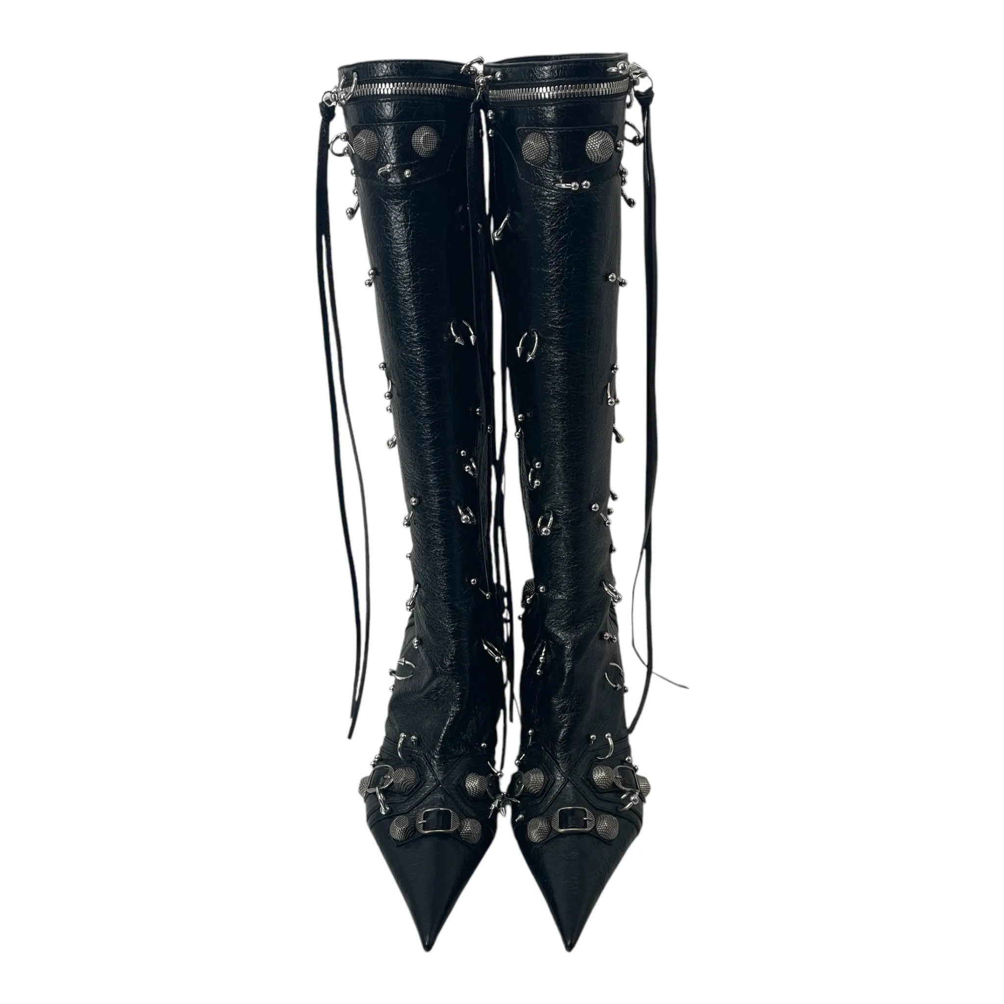 BALENCIAGA/Long Boots/PEIRCED CAGOLE BOOTS