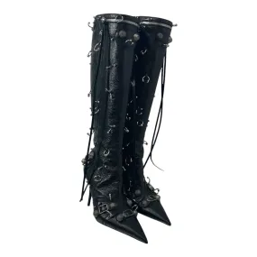 BALENCIAGA/Long Boots/PEIRCED CAGOLE BOOTS
