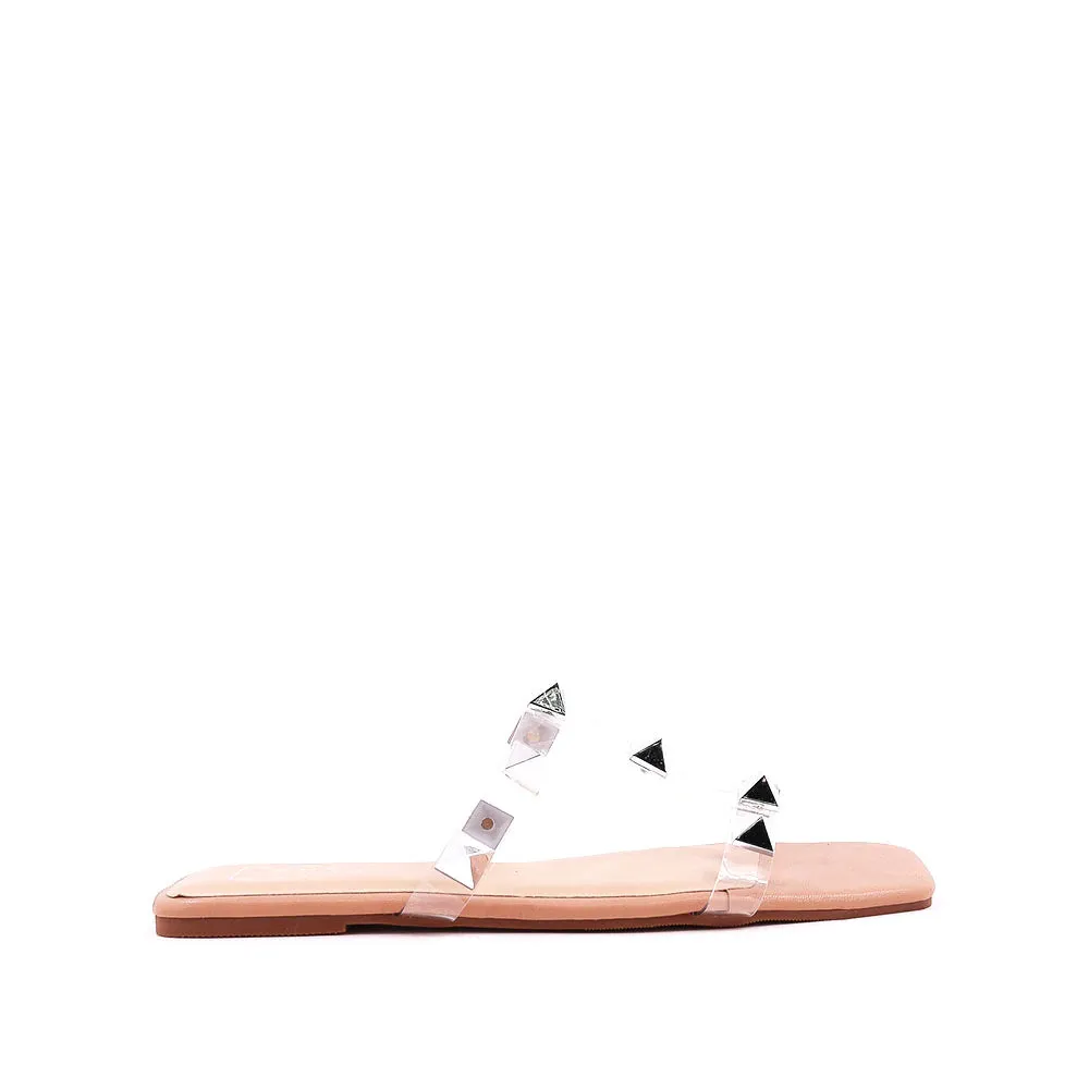 Betulia Slides with Silver Studs