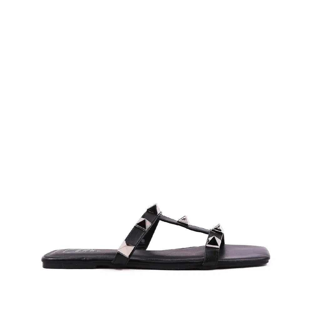 Betulia Slides with Silver Studs