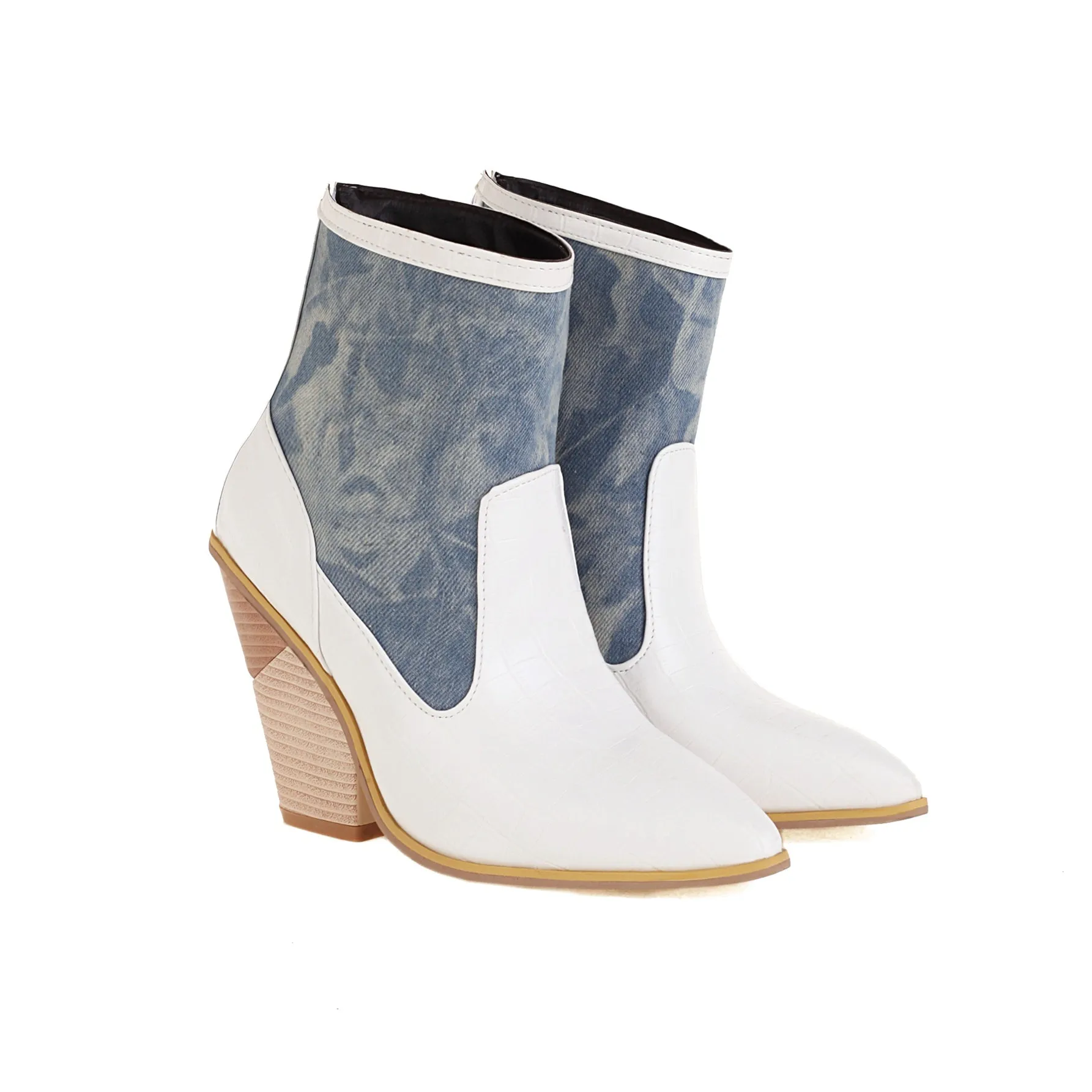 Bigsizeheels American street boots - White