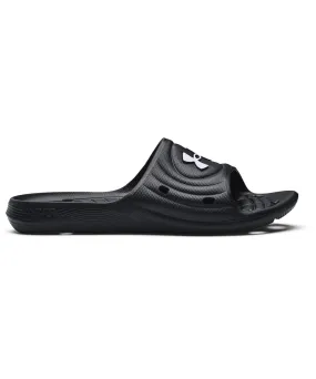Black/Black/White - UA Locker IV slides