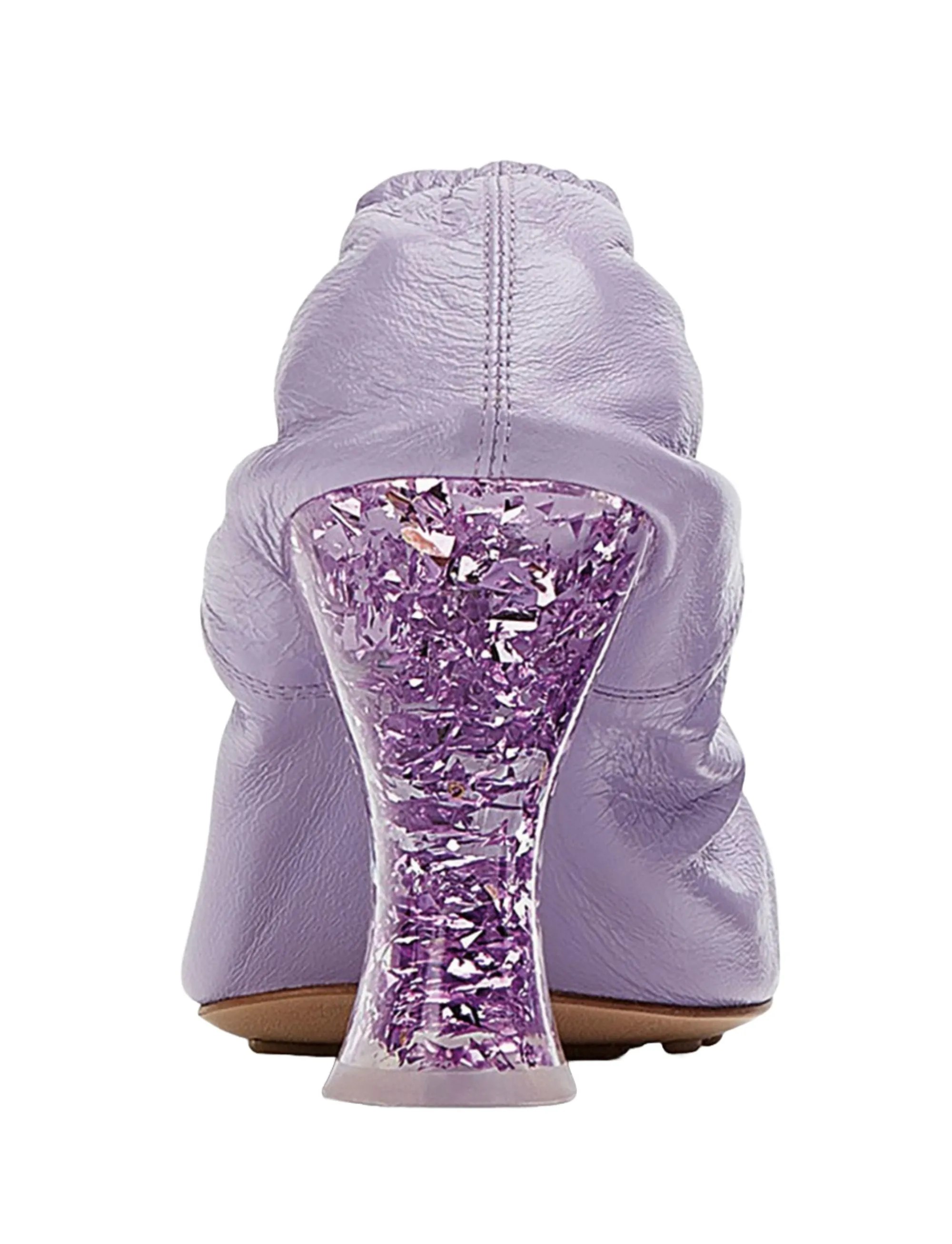 Bottega Veneta Glitter Heel Leather Pumps