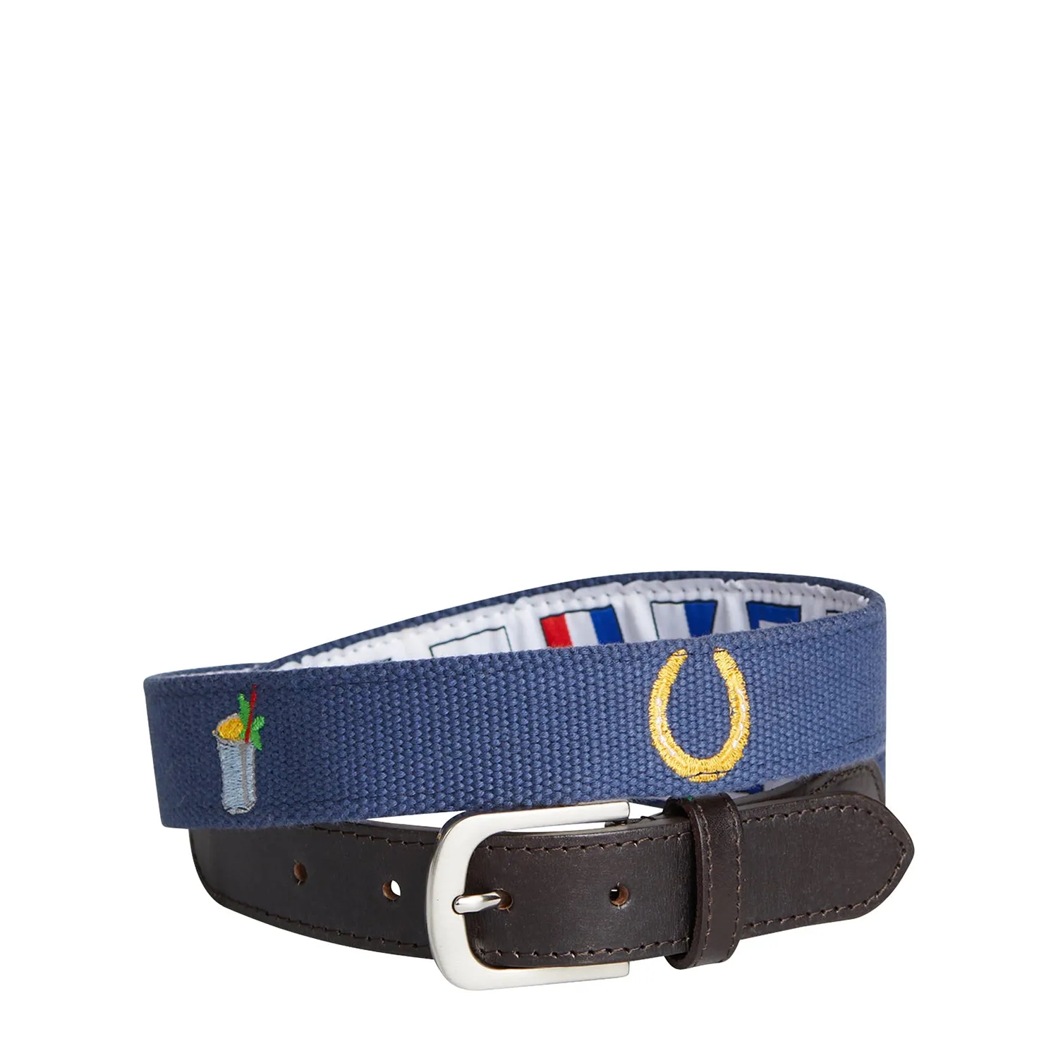 Bowsprit Belt Nantucket Navy with Lucky Mint Julep