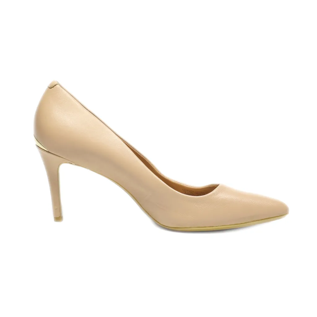 Calvin Klein Kamara High-Heel Shoes Leather Beige Colour For Women