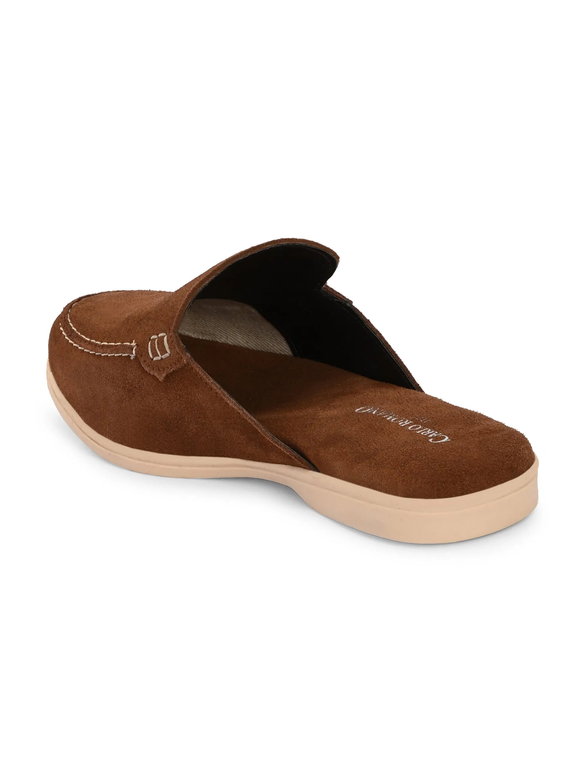 CARLO ROMANO BY WASAN PREMIUM STYLISH LEATHER MULES FOR MENS