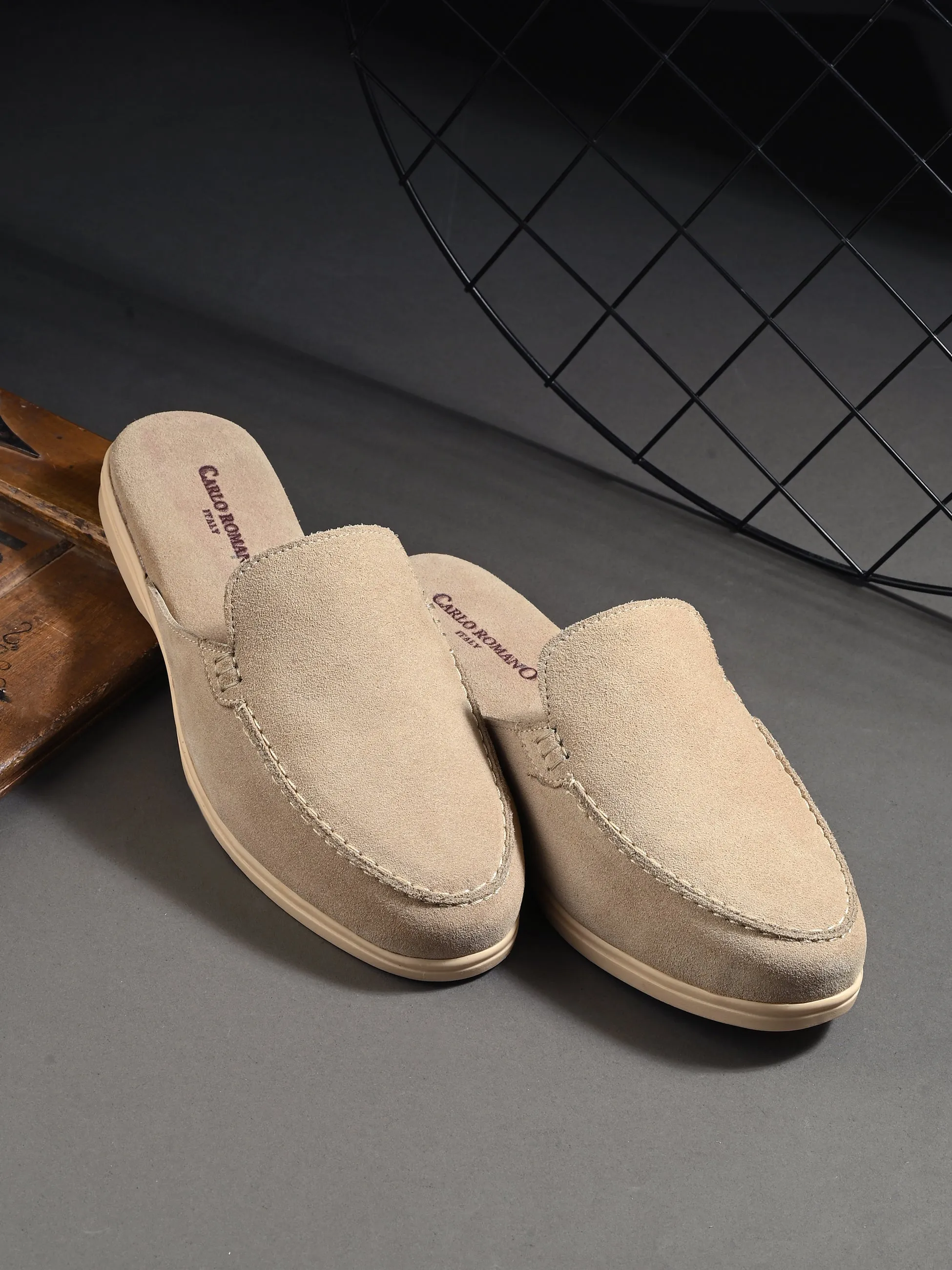 CARLO ROMANO BY WASAN PREMIUM STYLISH LEATHER MULES FOR MENS