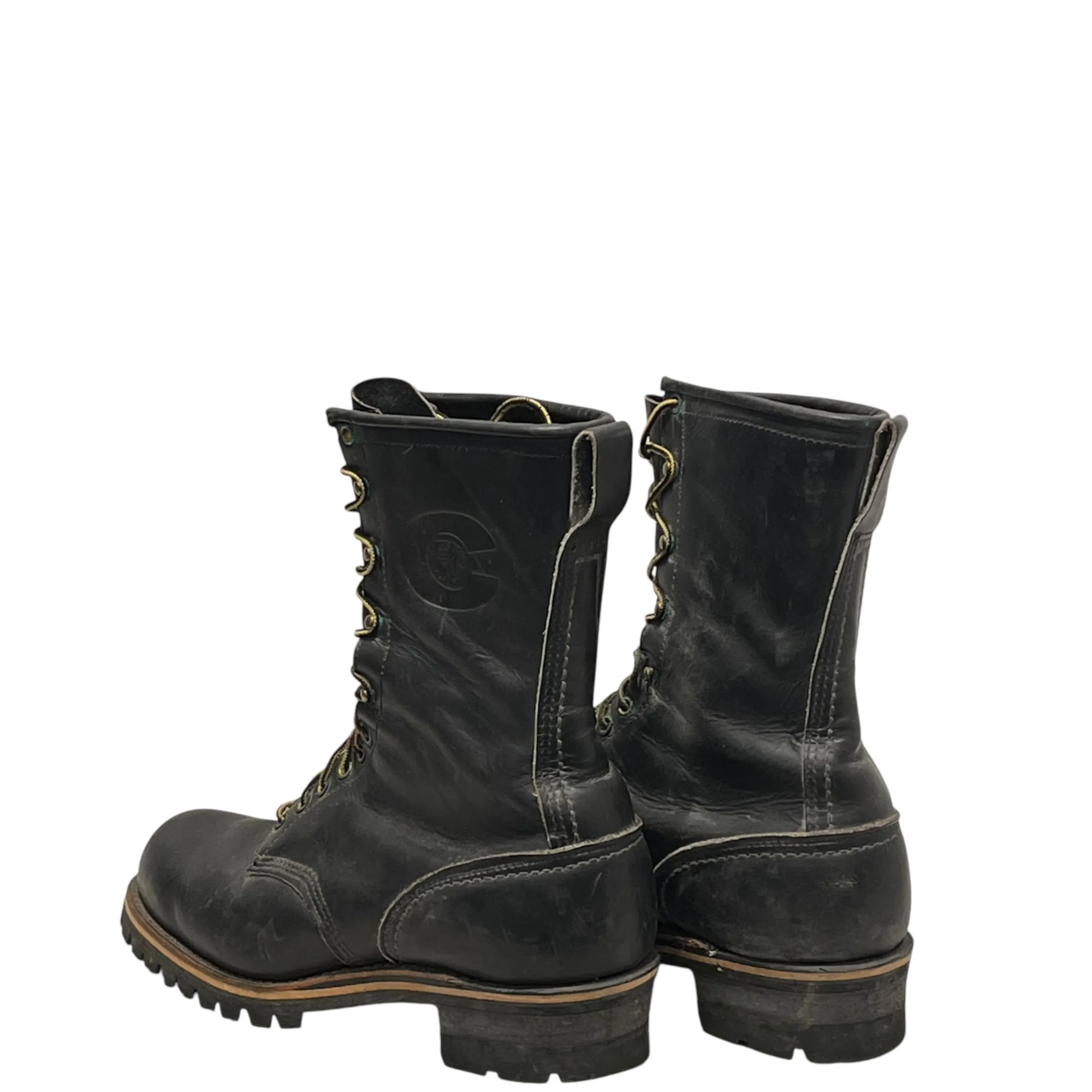 CHIPPEWA/Boots/US 12/Leather/BLK/LACE UP LOGGER BOOTS