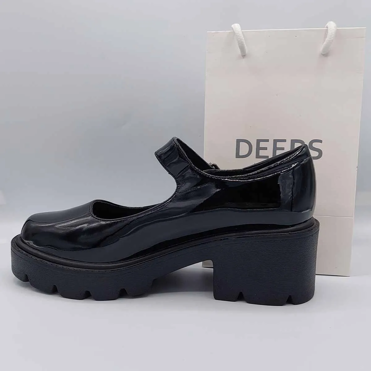 CHRISELLE BLACK CHUNKY MARY JANE SCHOOL UNIFORM SHOES