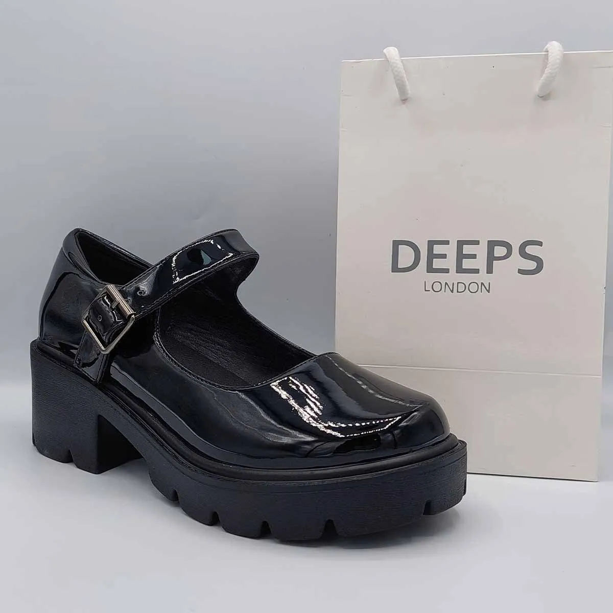 CHRISELLE BLACK CHUNKY MARY JANE SCHOOL UNIFORM SHOES