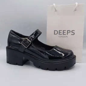 CHRISELLE BLACK CHUNKY MARY JANE SCHOOL UNIFORM SHOES