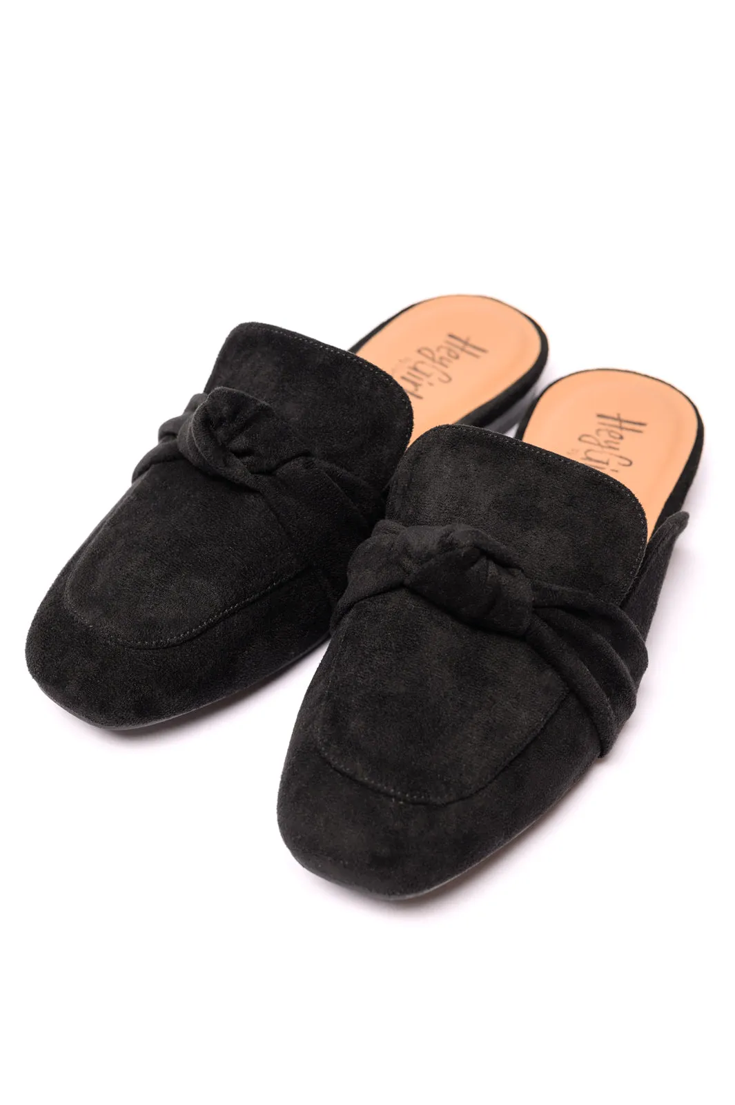 Clingy Mules in Black Faux Suede - 7/24/2024 Corkys