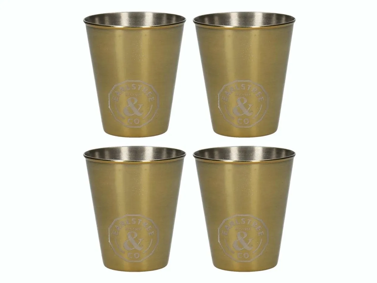 Creative Tops Earlstree & Co Set Of 4 Stainless Steel Shot Glasses