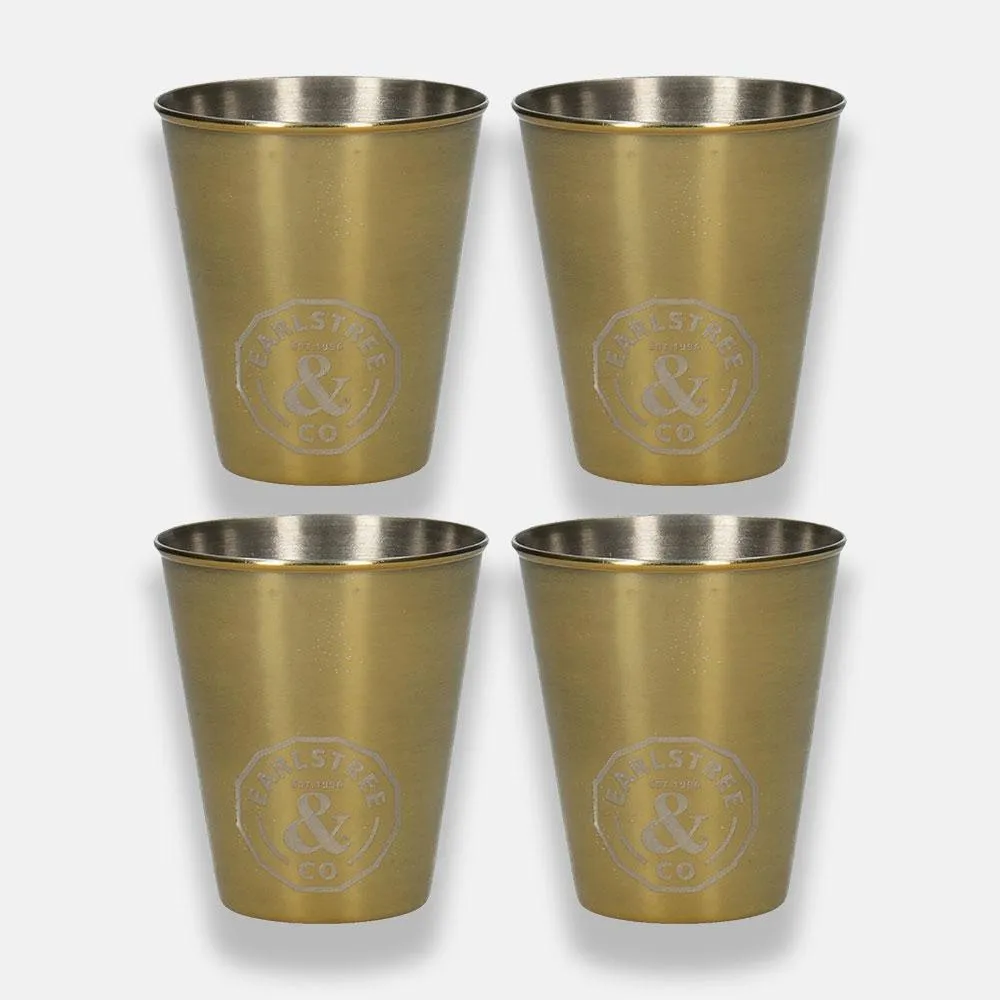 Creative Tops Earlstree & Co Set Of 4 Stainless Steel Shot Glasses