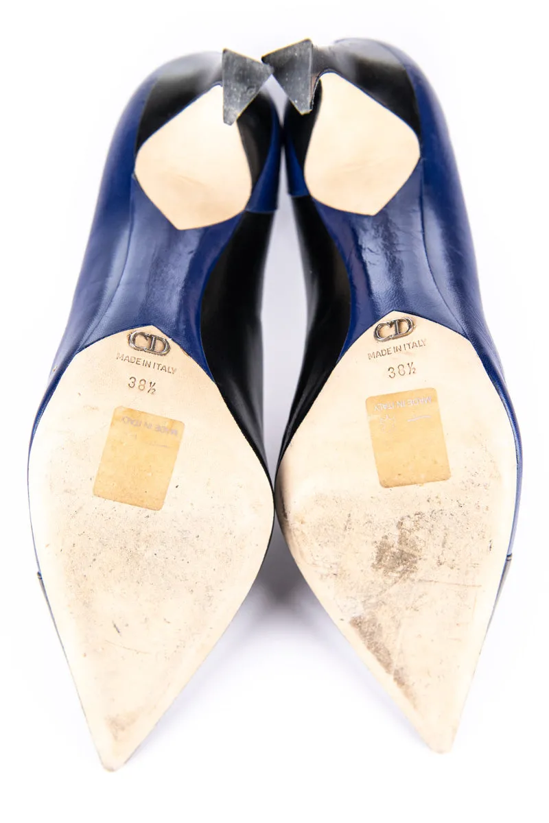 Dior Navy & Black Songe Pumps Size US 8.5 | EU 38.5