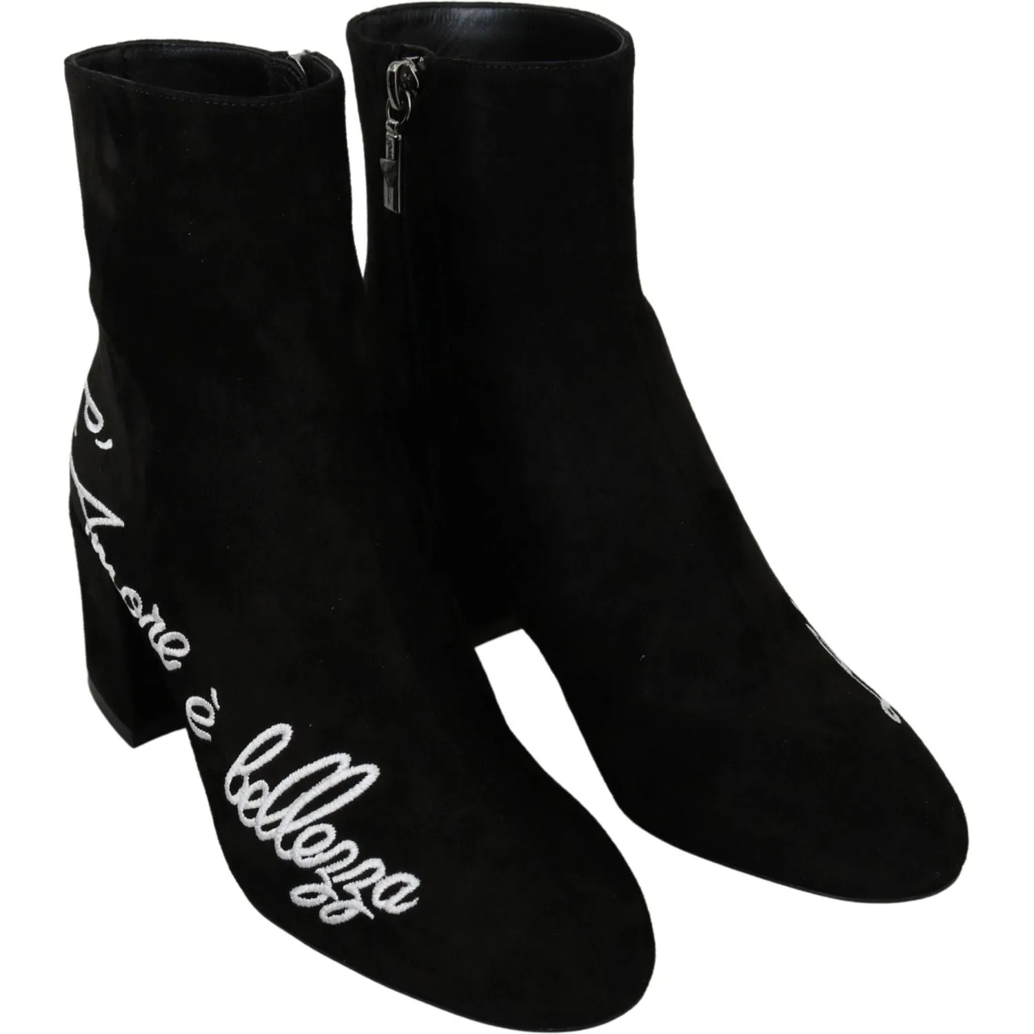 Dolce & Gabbana Chic Embroidered Ankle Boots