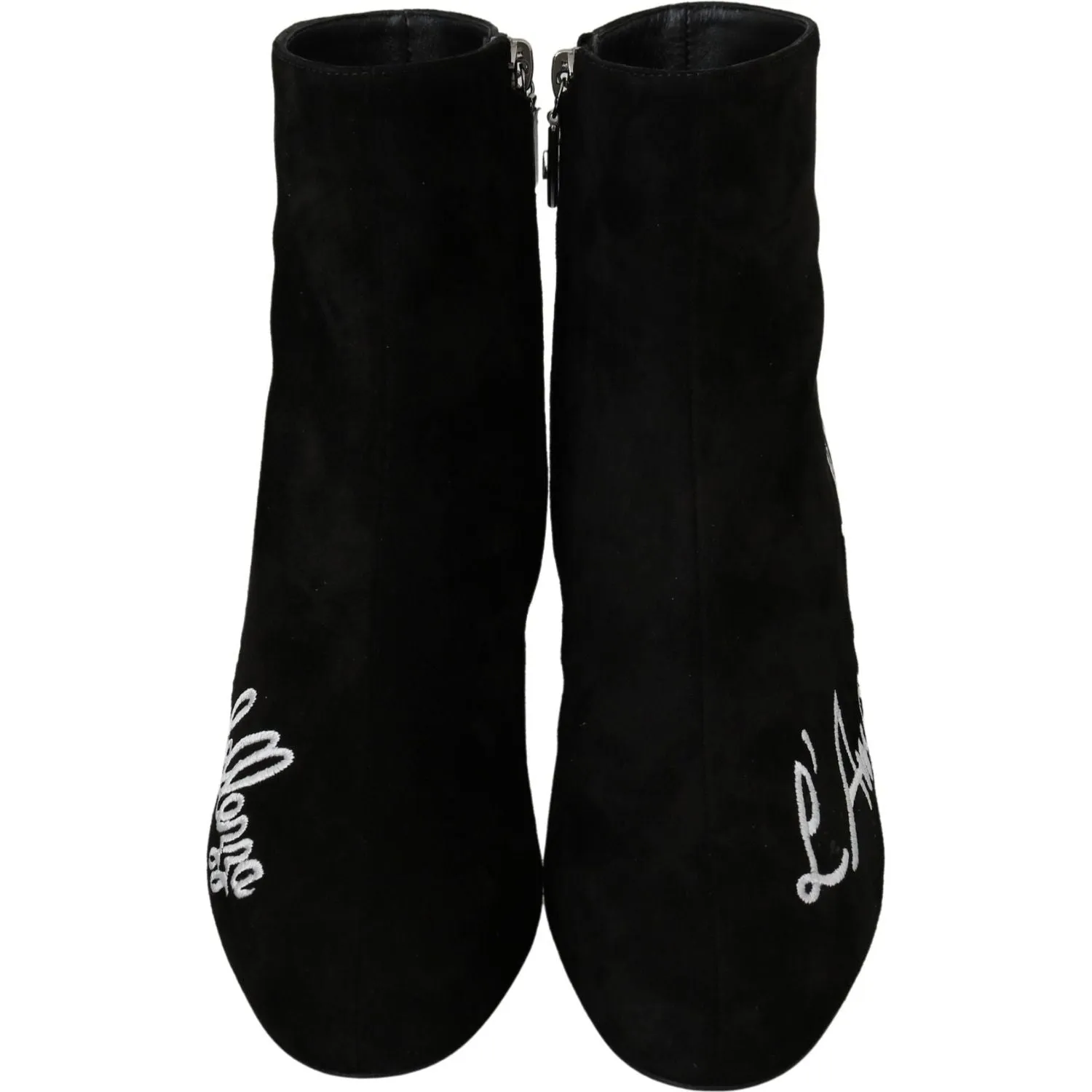 Dolce & Gabbana Chic Embroidered Ankle Boots