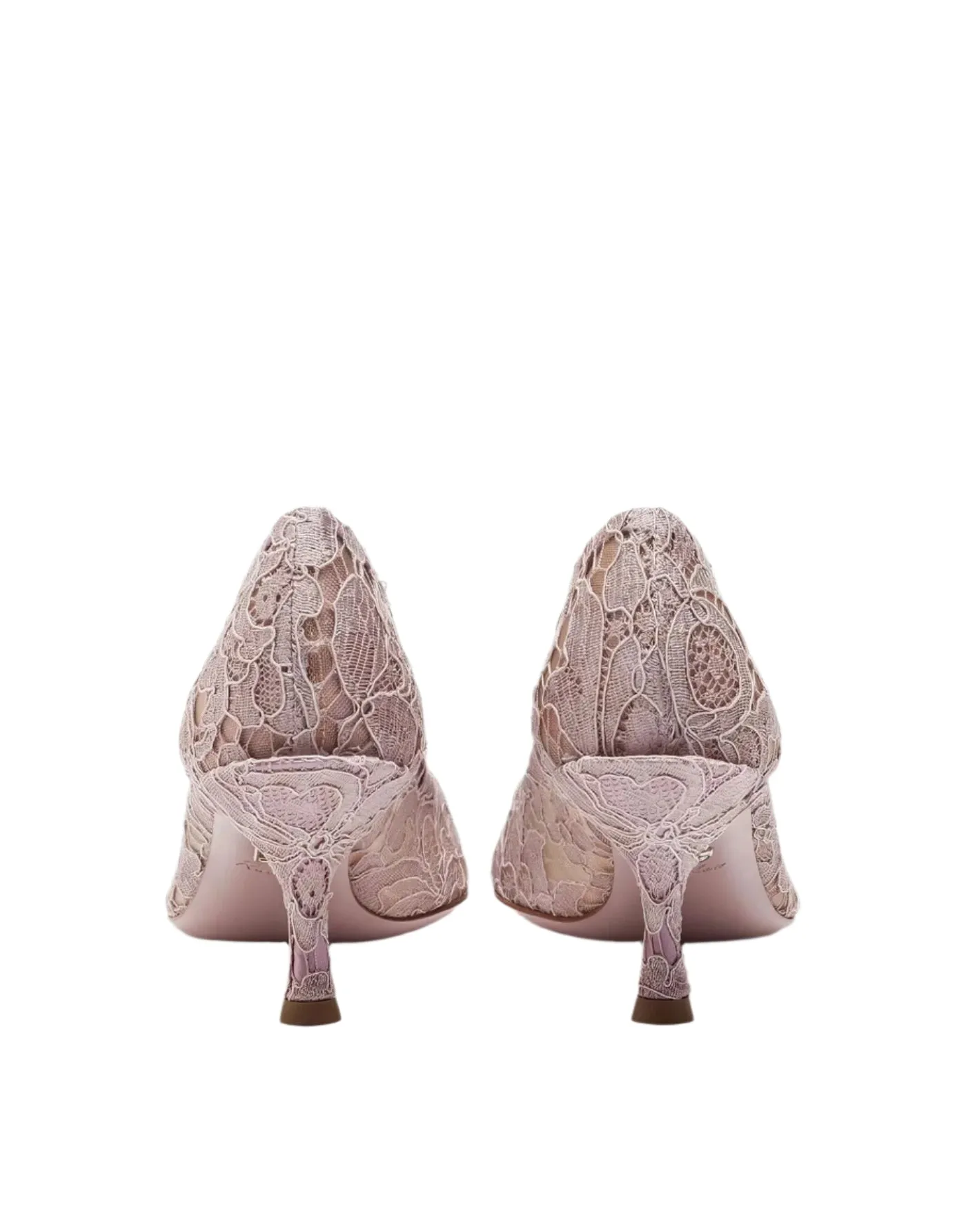 Dolce & Gabbana DG Crystal Pumps In Floral Lace