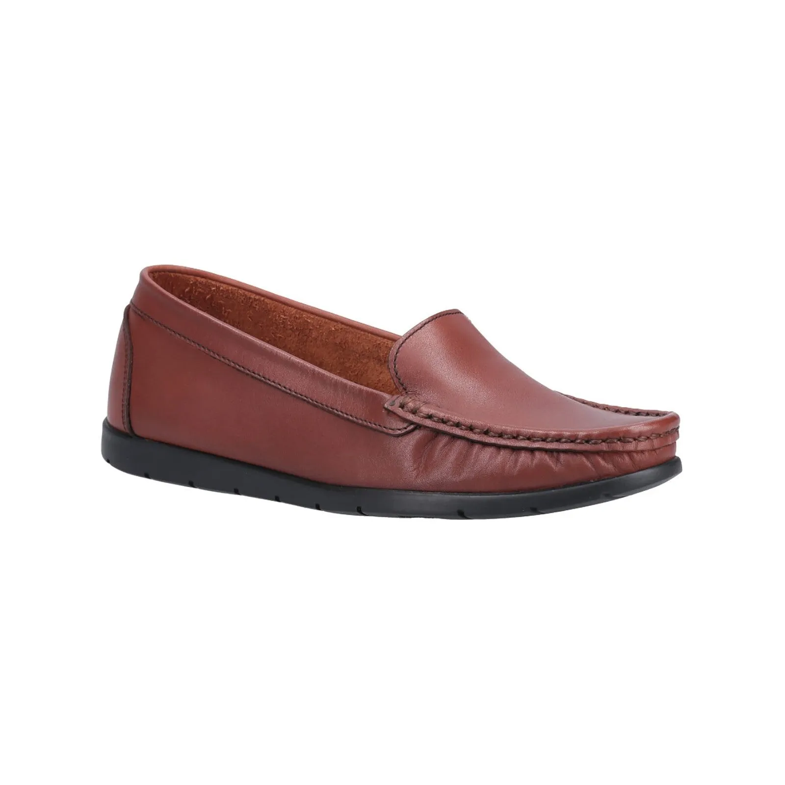 Fleet & Foster Black Tiggy Slip On Loafers