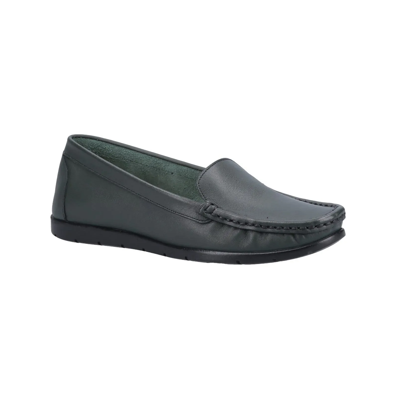 Fleet & Foster Black Tiggy Slip On Loafers