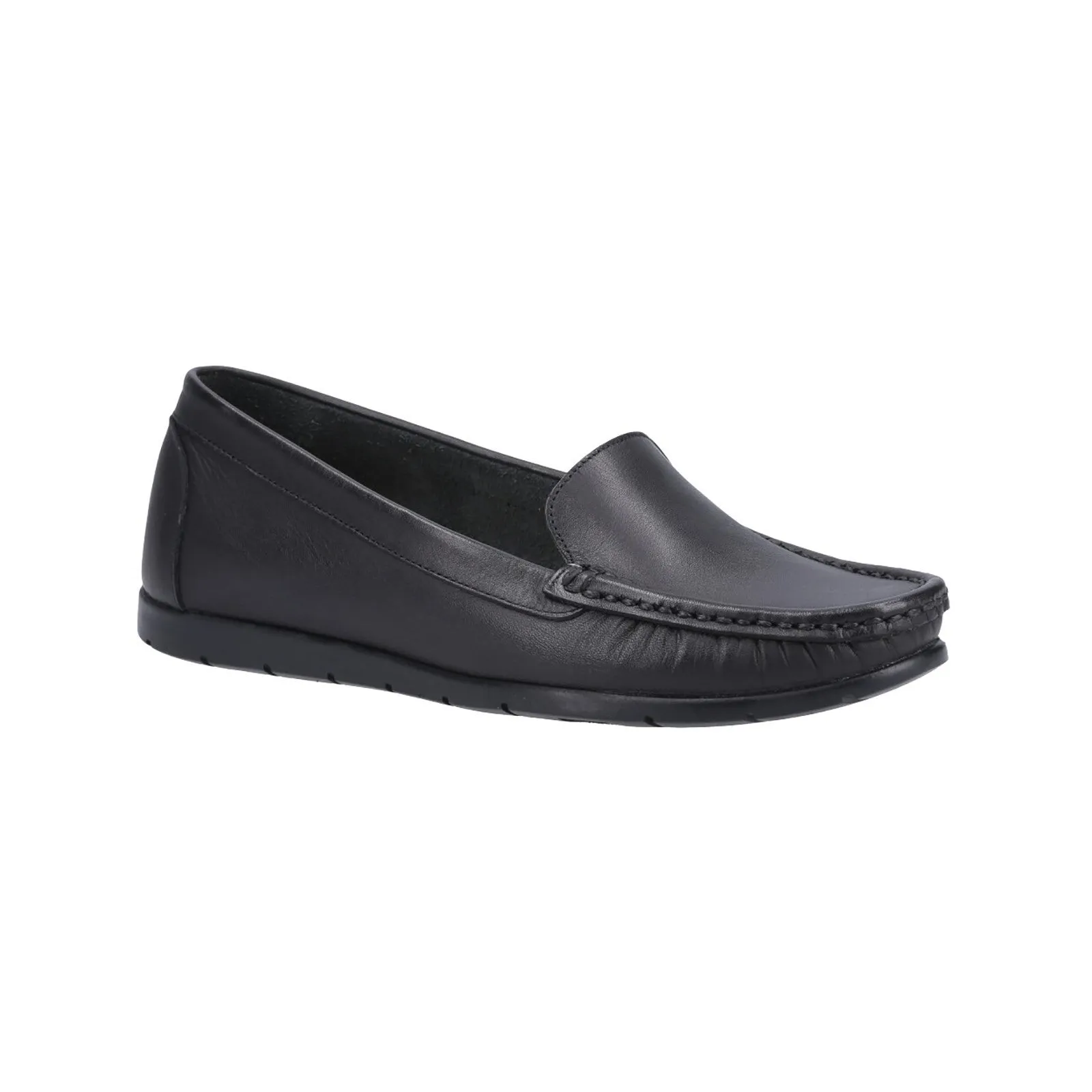 Fleet & Foster Black Tiggy Slip On Loafers
