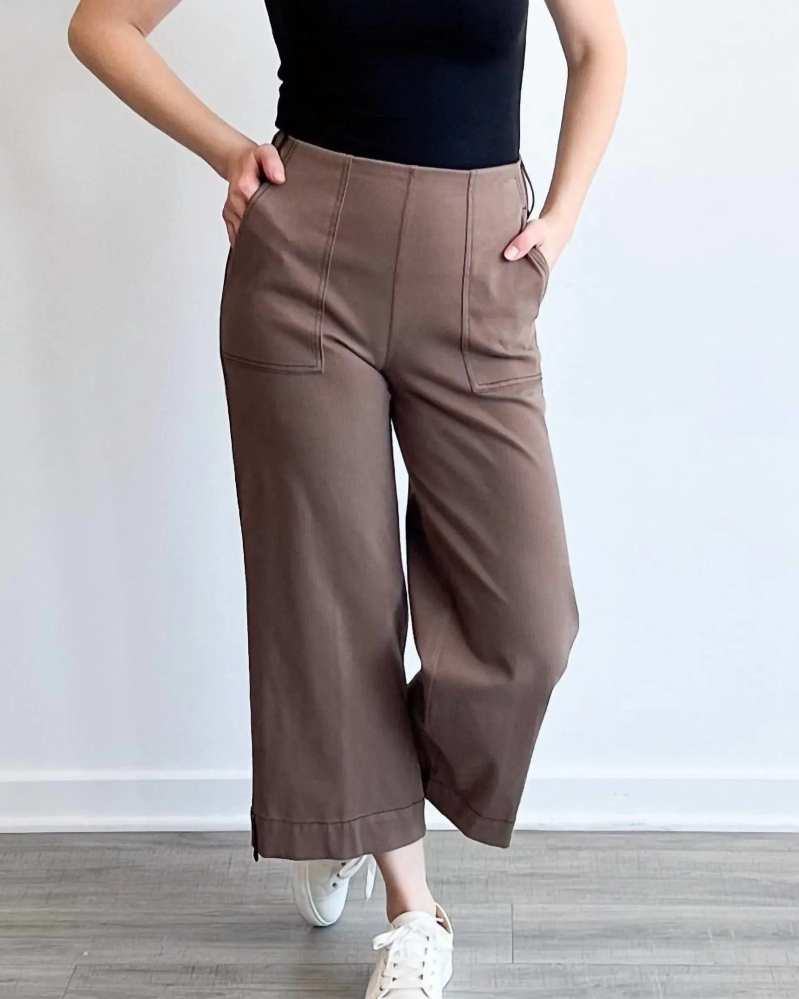 Fraces Wide Leg Crop Pant In Cold Chestnut | Cold Chestnut