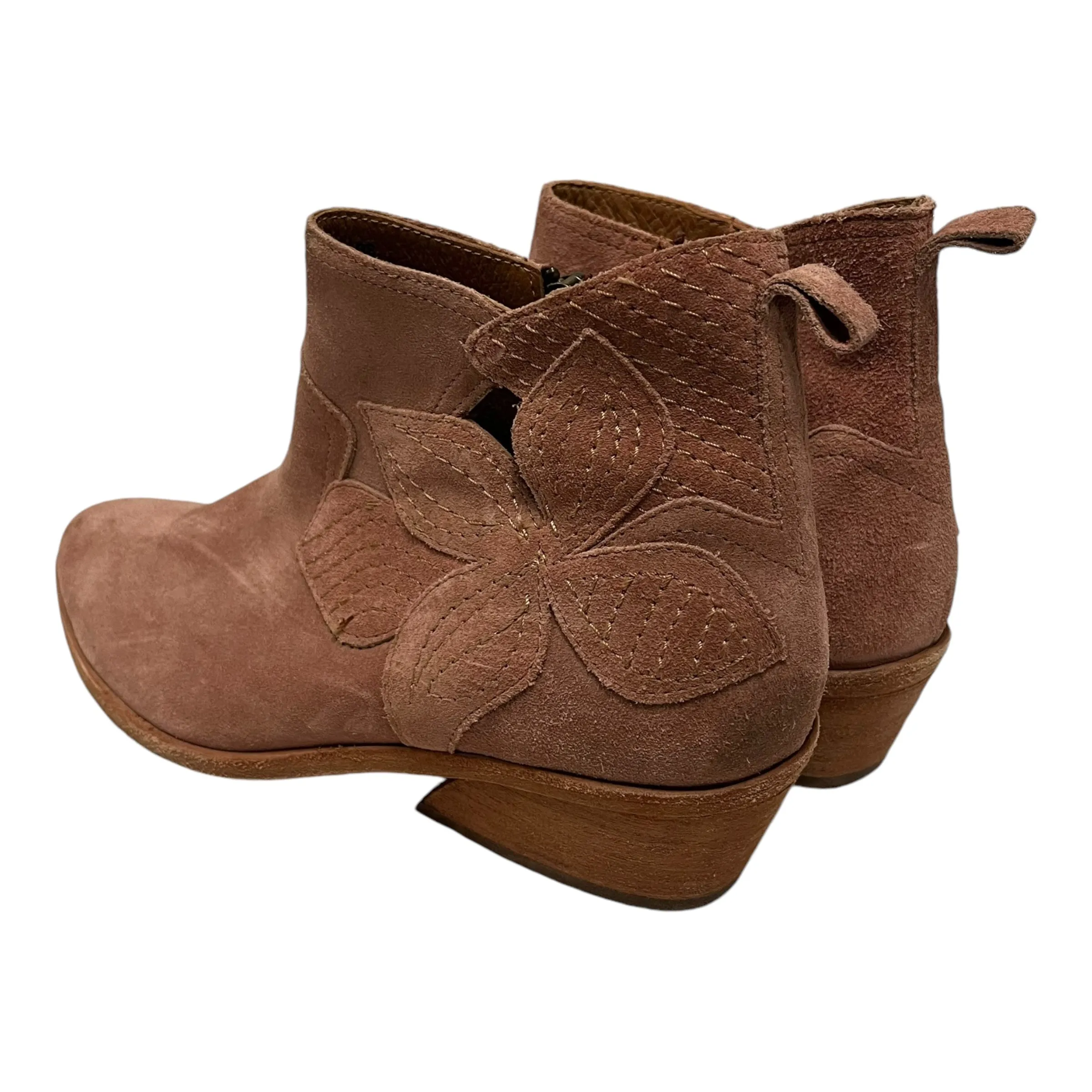 FRYE/Ankle Boots/US 8/Suede/PNK/Floral side