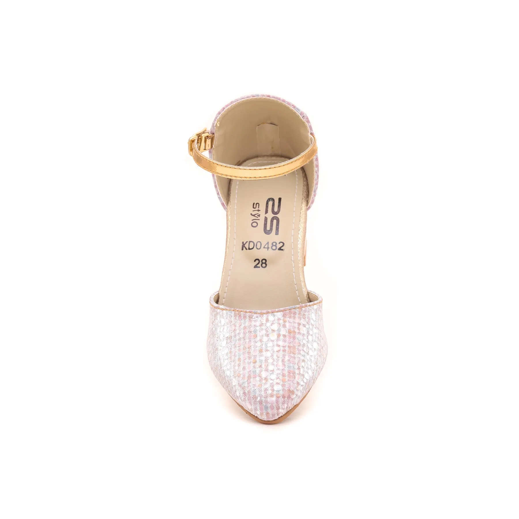 Girls Champagne Fancy Pumps KD0482
