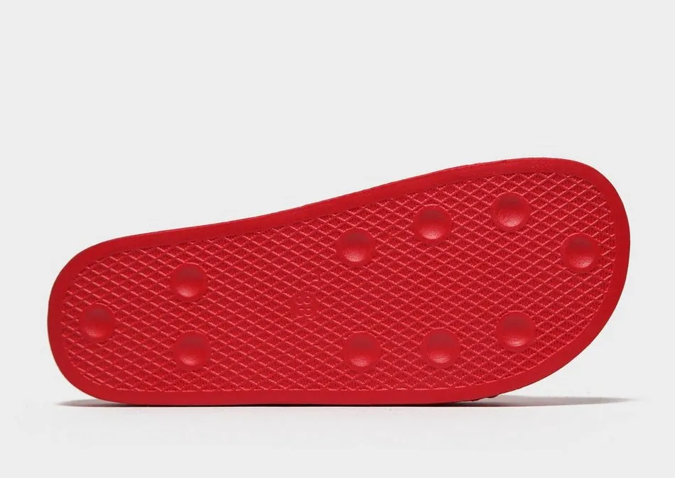 GUESS Women's Triangle Logo Beach Slides (Red)
