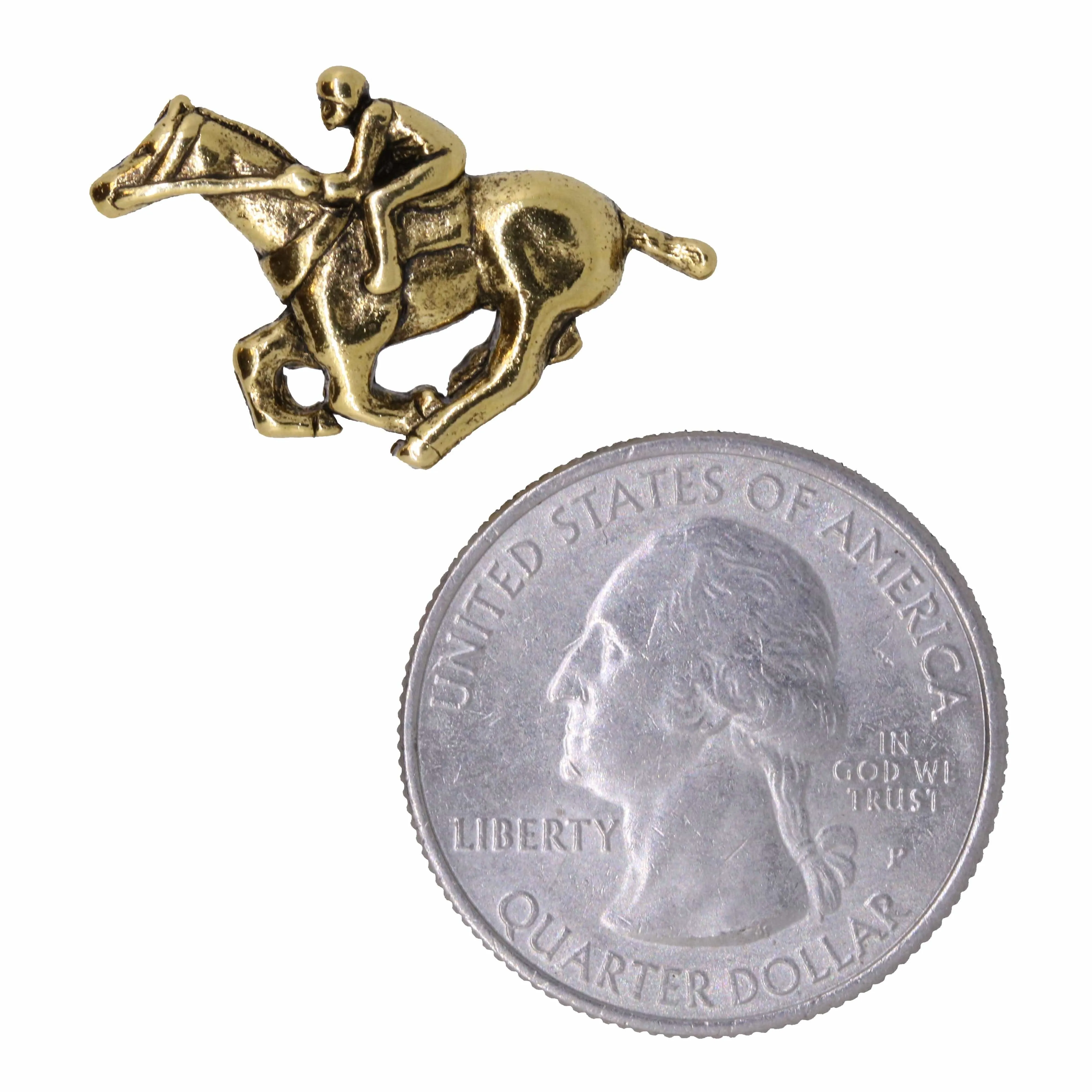 Jockey Gold Lapel Pin