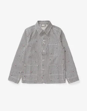 Kenzo Pixel Striped Denim Jacket