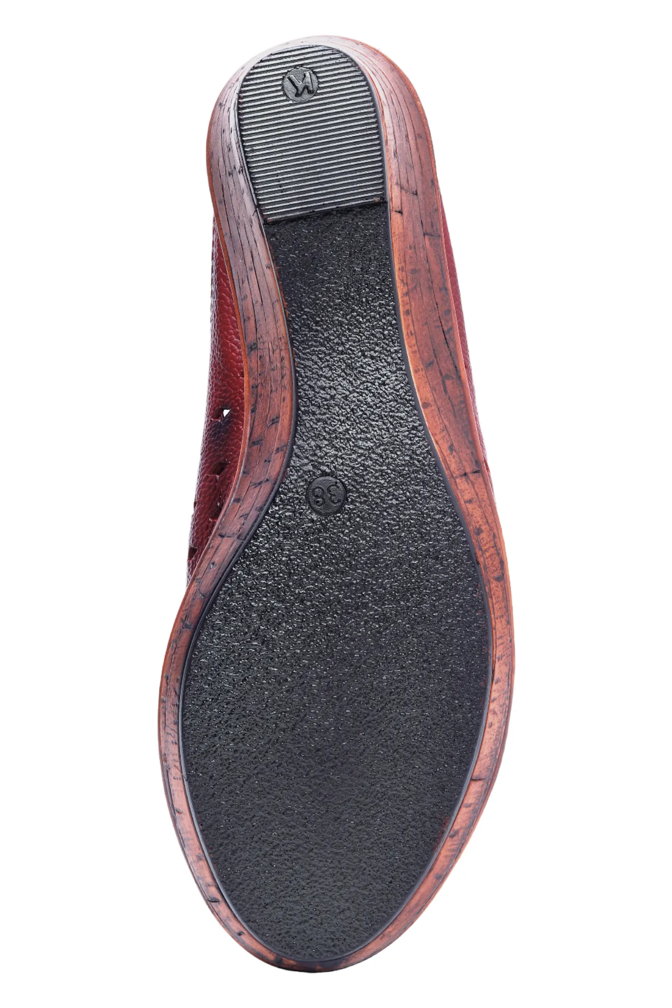 Ladies Leather Heel Mules Cut 999515