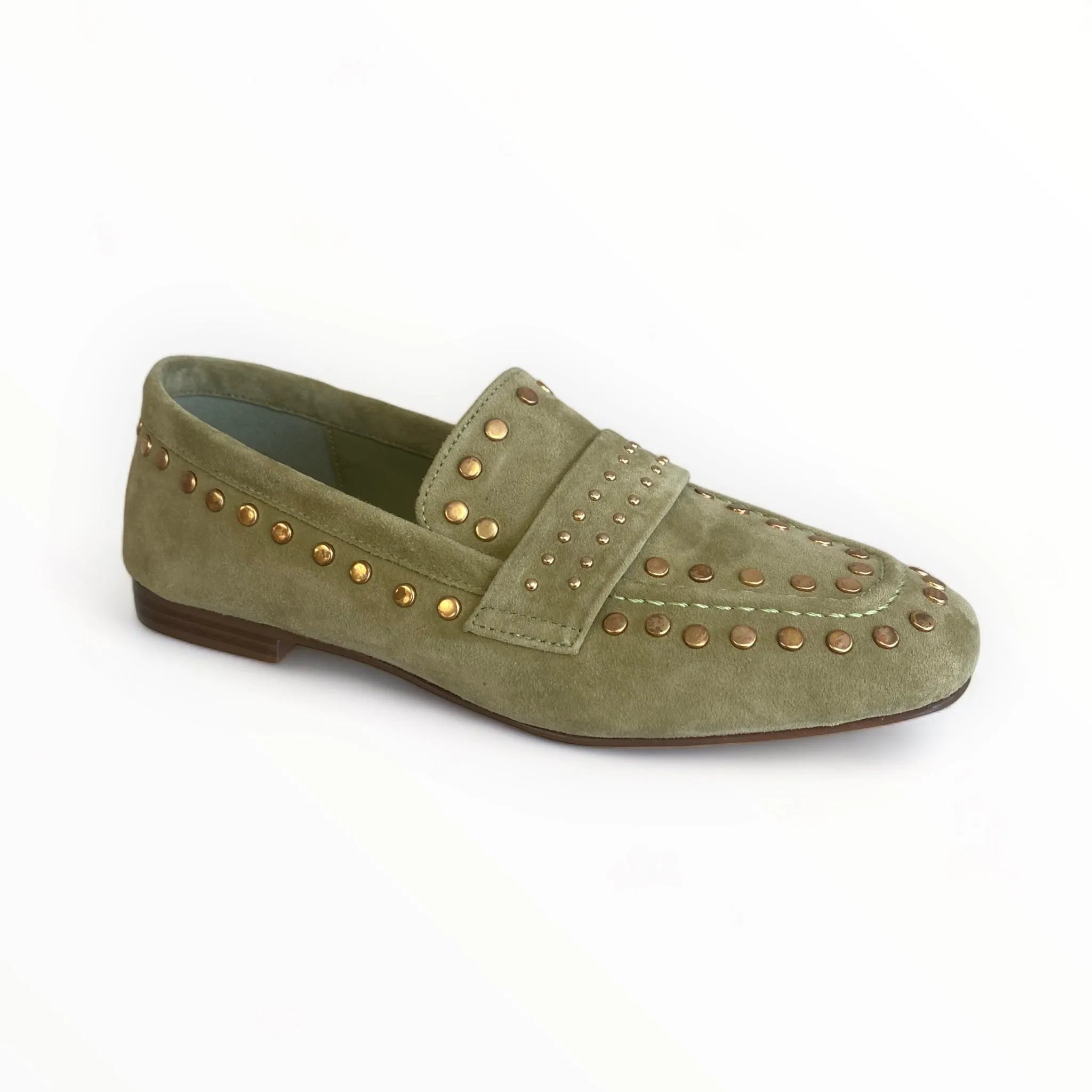 LODI Olive Green Suede Loafer