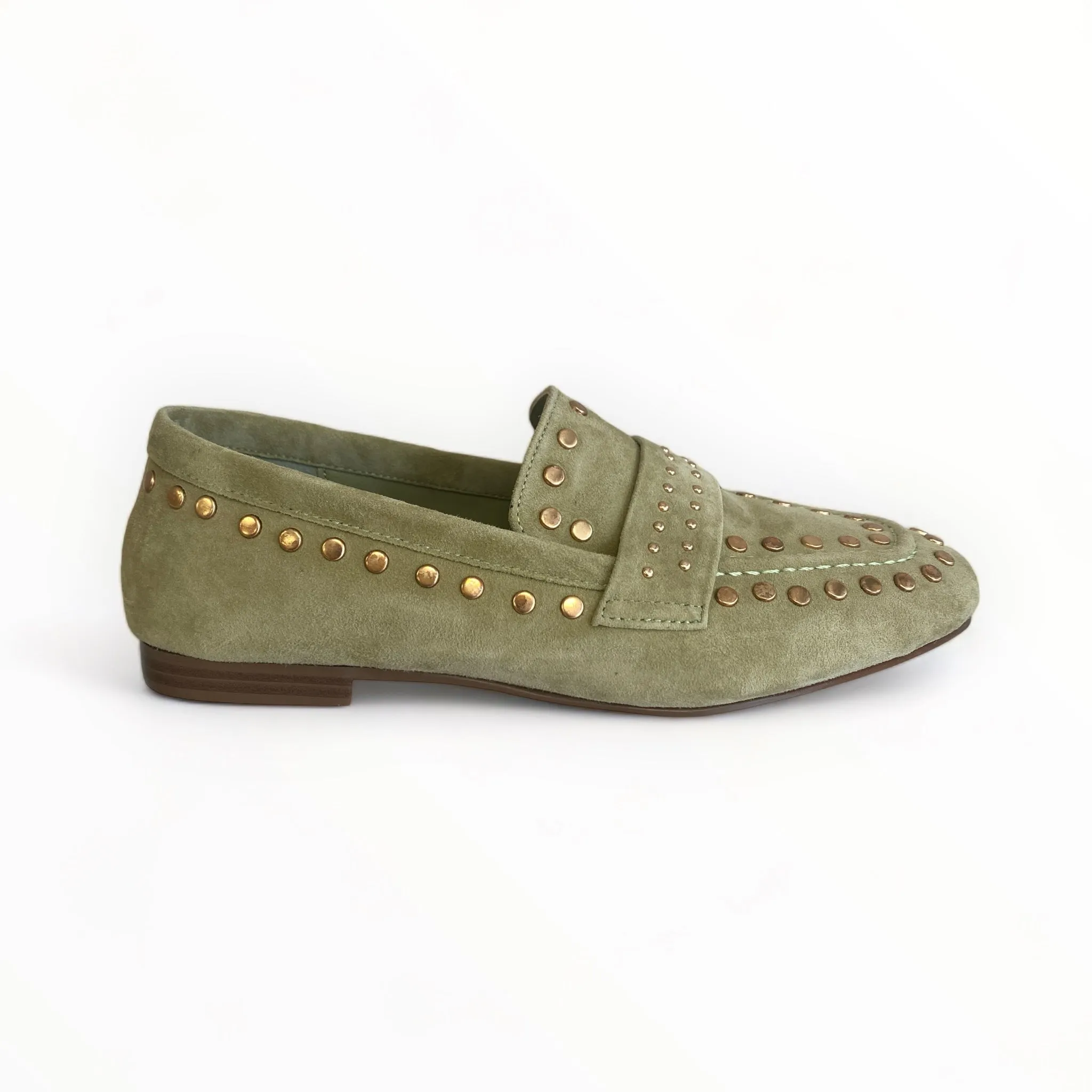 LODI Olive Green Suede Loafer
