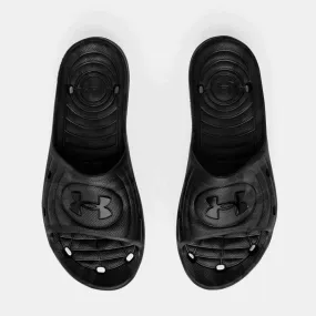 Men's Under Armour Locker IV Shower Slides (Black/Grey Camo)(3024449-002)