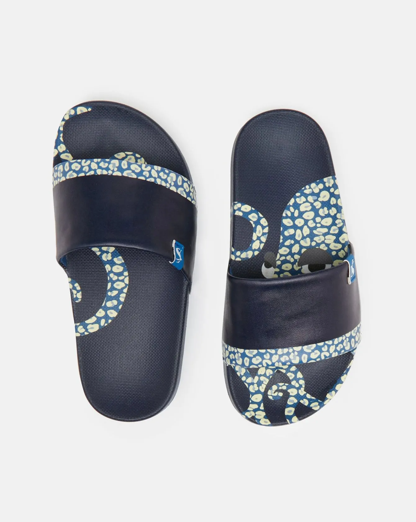 Navy Leopard Octopus Junior Poolside Printed Slider - Select Size